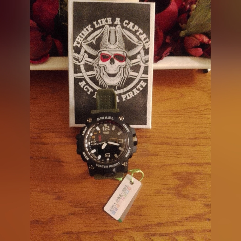 SMAEL SHOCKPROOF WATERPROOF DUAL TIME SPORT WATCH